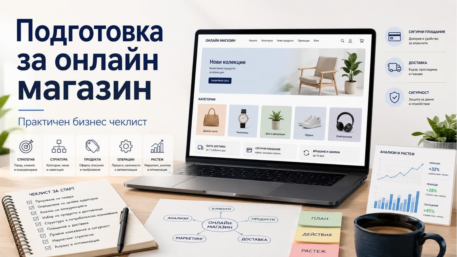 Какво трябва да подготвите, за да превърнете онлайн магазина в работещ бизнес