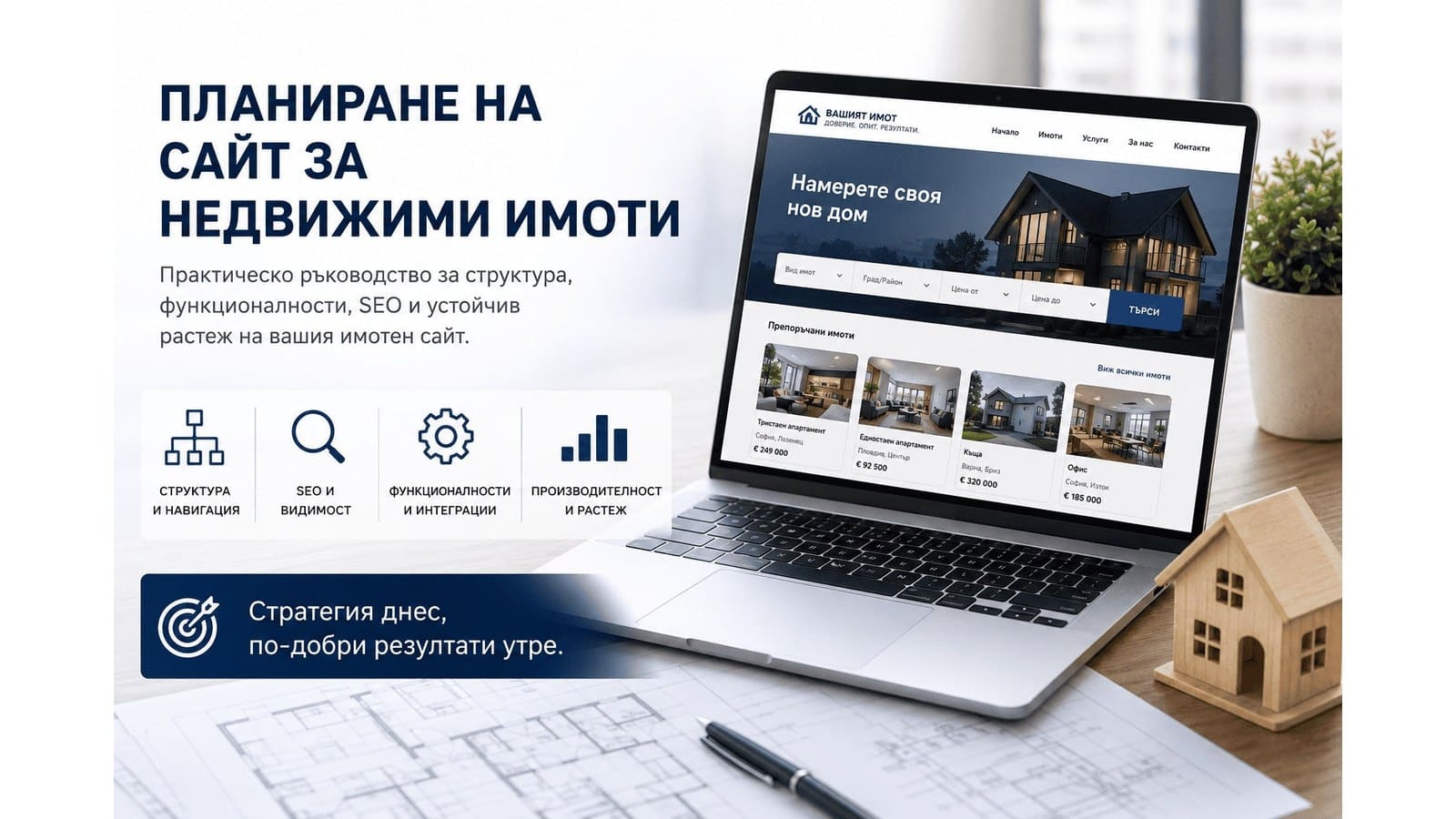 планиране на сайт за недвижими имоти