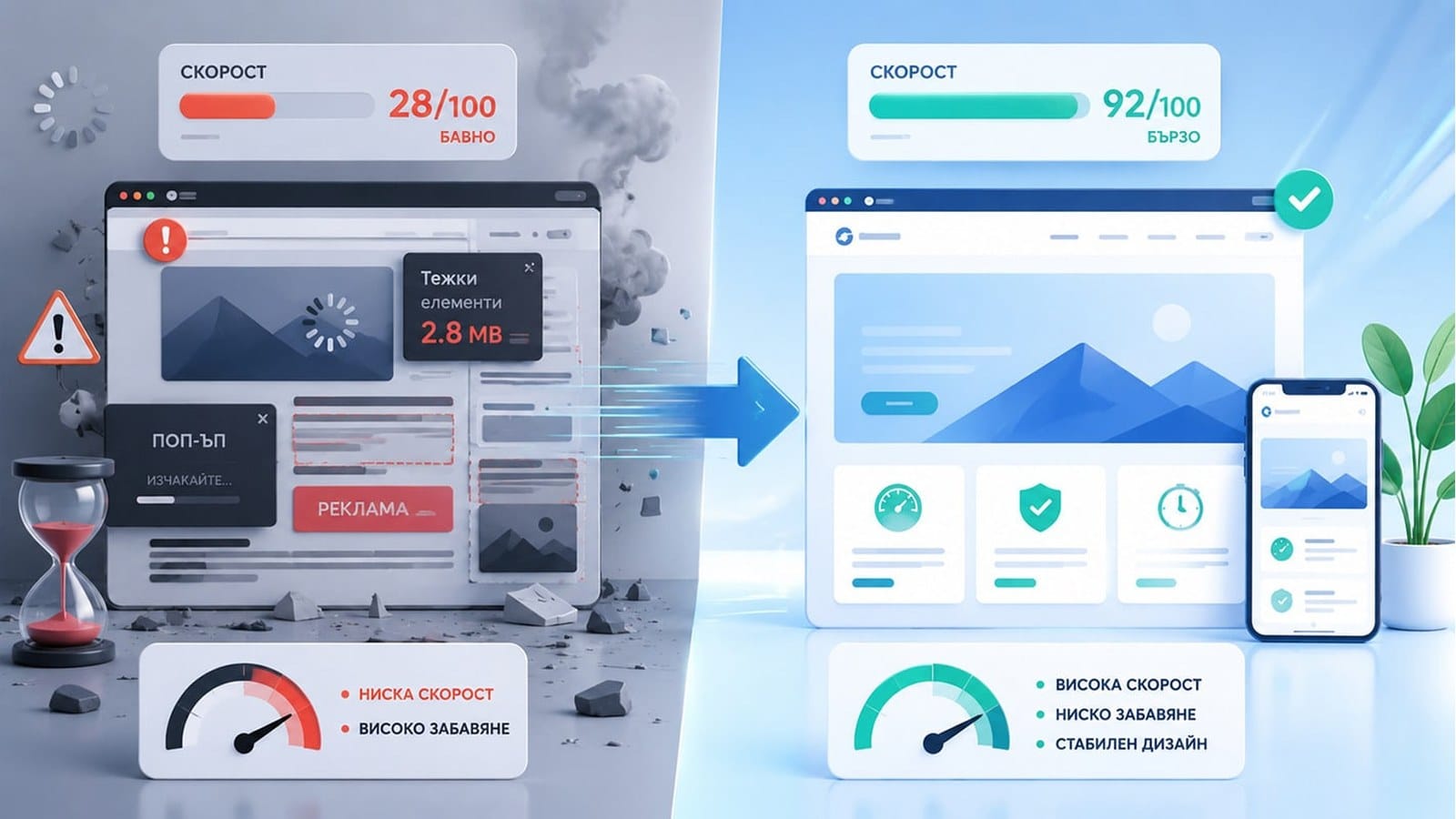 Измерване на Core Web Vitals с реални и лабораторни данни