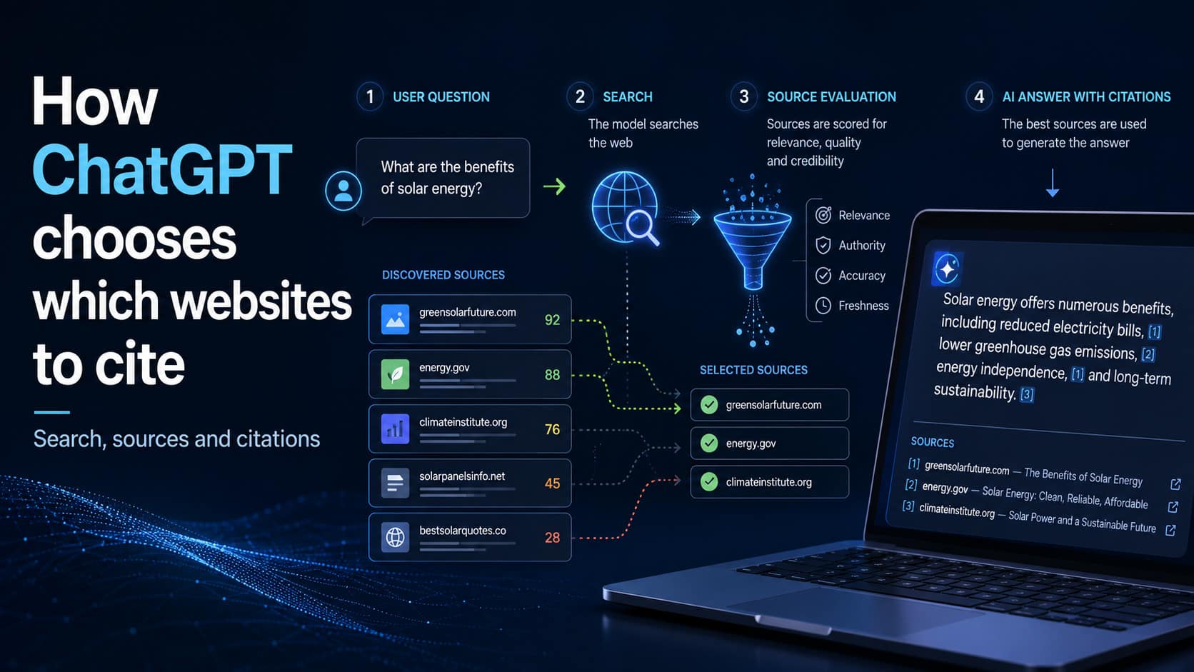 how chatgpt chooses which websites to cite