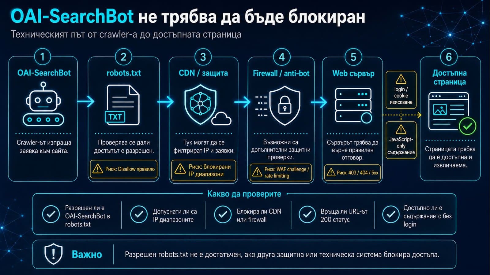 OAI-SearchBot не трябва да бъде блокиран