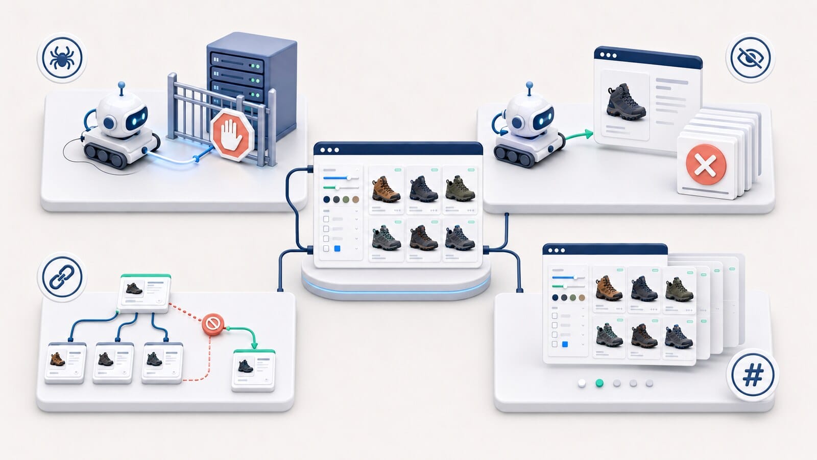 Visual guide to robots.txt, noindex, nofollow, and URL fragments
