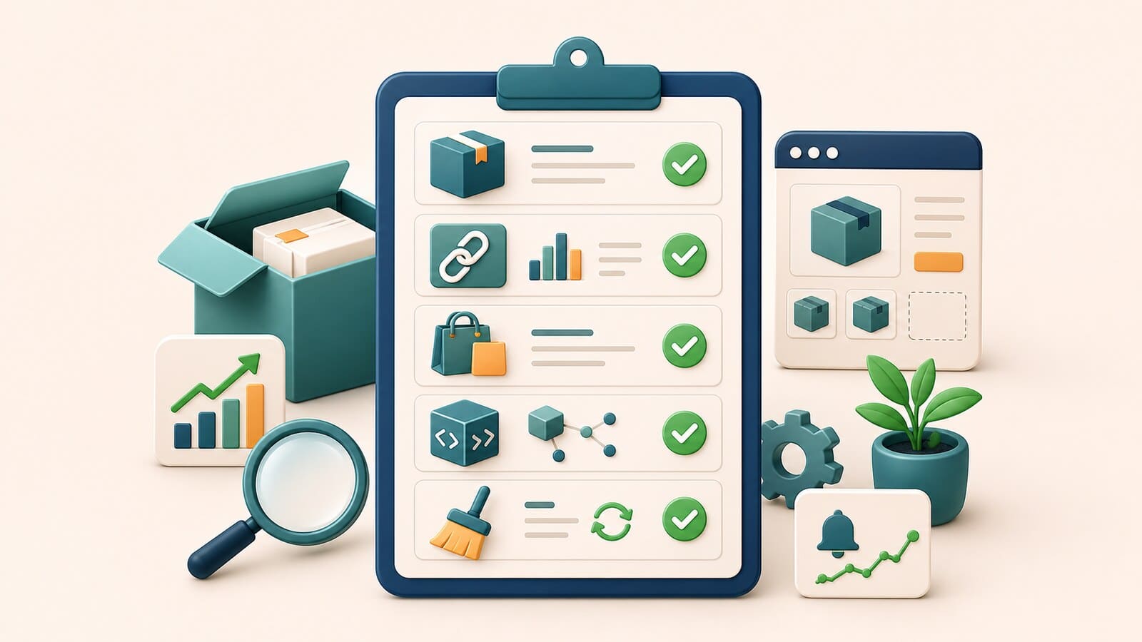 Checklist за класификация, URL стойност, customer experience, product data и cleanup
