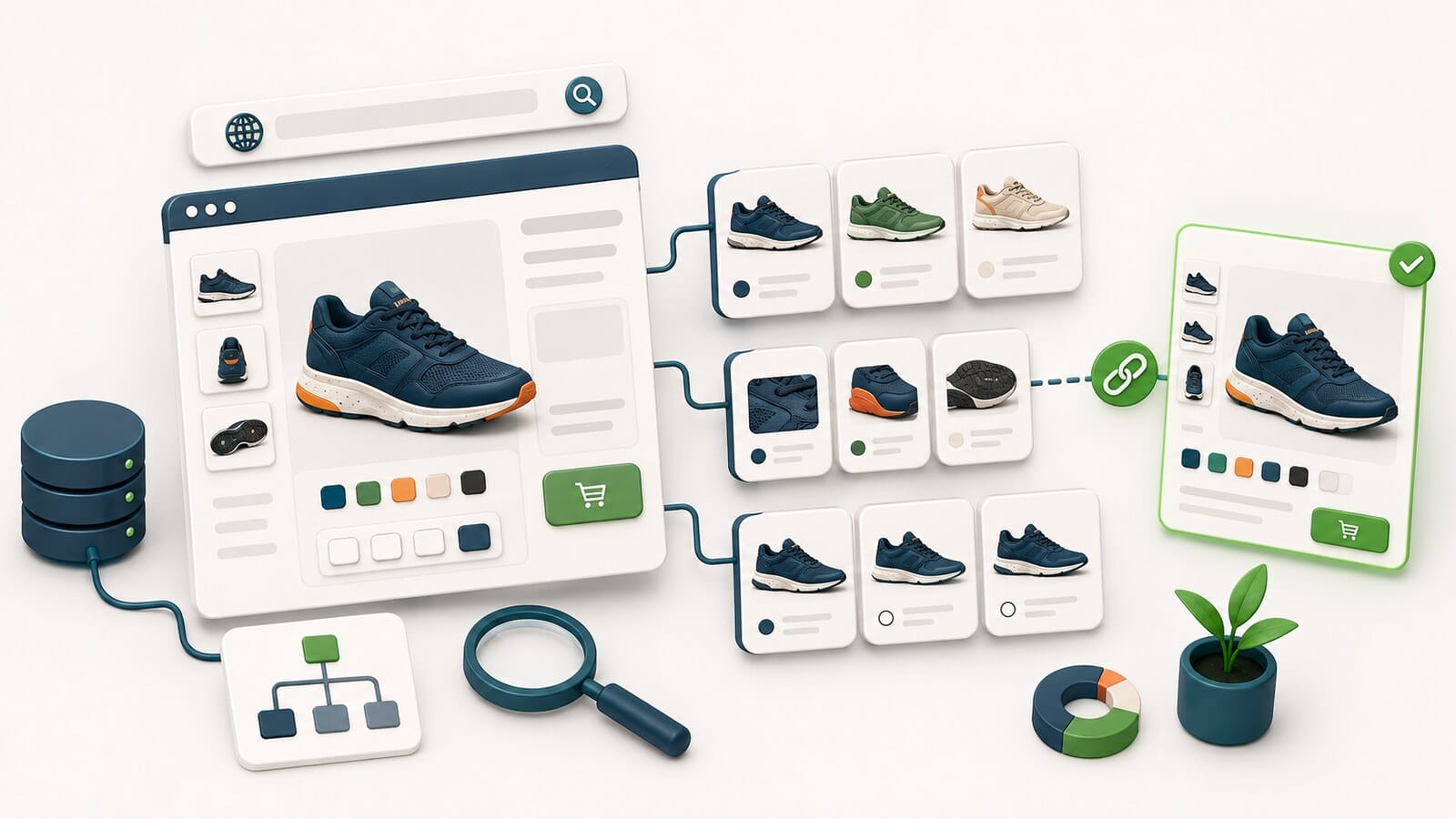 Editorial illustration for Product Variations and SEO: Sizes, Colors, and Separate URLs